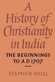 Front cover of A History of Christianity in India by Stephen Neill