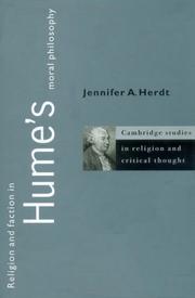 Front cover of Religion and faction in Hume's moral philosophy by Jennifer A. Herdt
