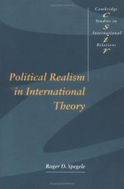 Front cover of Political realism in international theory by Roger D. Spegele