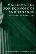 Front cover of Mathematics for economics and finance by Martin Anthony