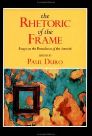Front cover of The Rhetoric of the Frame by Paul Duro