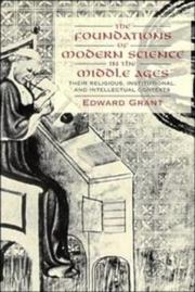 Front cover of The foundations of modern science in the Middle Ages by Edward Grant