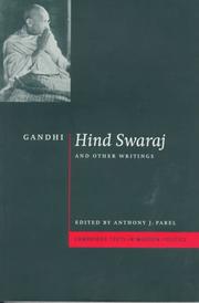 Front cover of Hind swaraj and other writings by Mohandas Karamchand Gandhi