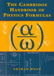 Front cover of The Cambridge handbook of physics formulas by Graham Woan