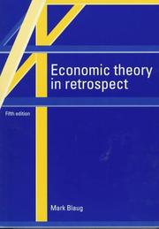 Front cover of Economic theory in retrospect by Mark Blaug