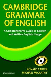 Front cover of Cambridge grammar of English by Carter, Ronald