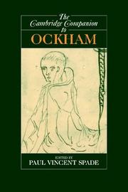 Front cover of The Cambridge companion to Ockham by Paul Vincent Spade