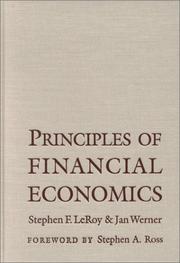 Cover of Principles of financial economics by Stephen F. LeRoy