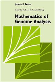 Front cover of Mathematics of Genome Analysis by Jerome K. Percus