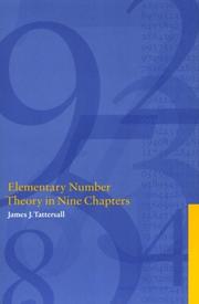 Front cover of Elementary number theory in nine chapters by James J. Tattersall