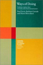 Cover of Ways of doing by Davis, Paul