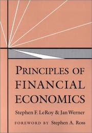 Cover of Principles of financial economics by Stephen F. LeRoy