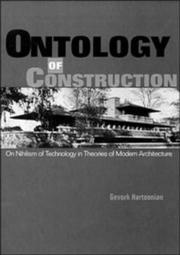 Front cover of Ontology of construction by Gevork Hartoonian