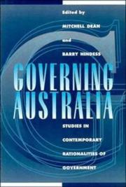 Cover of Governing Australia by Mitchell Dean