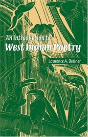 Front cover of An introduction to West Indian poetry by Laurence A. Breiner