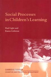 Cover of Social processes in children's learning by Paul Light