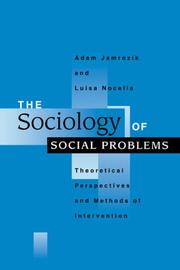 Front cover of The sociology of social problems by Adam Jamrozik
