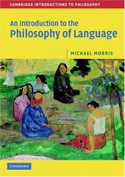Front cover of An Introduction to the Philosophy of Language (Cambridge Introductions to Philosophy) by Michael Morris