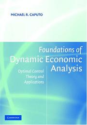 Cover of Foundations of Dynamic Economic Analysis by Michael R. Caputo