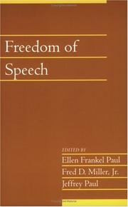 Front cover of Freedom of speech by Ellen Frankel Paul