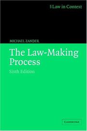 Cover of The law-making process by Michael Zander