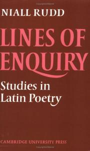 Front cover of Lines of enquiry by Niall Rudd