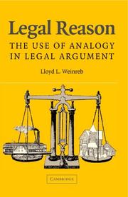 Front cover of Legal Reason by Lloyd L. Weinreb