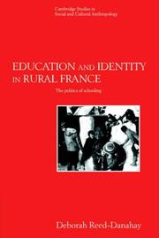 Front cover of Education and identity in rural France by Deborah Reed-Danahay