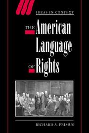 Cover of The American Language of Rights (Ideas in Context) by Richard A. Primus