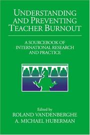 Front cover of Understanding and preventing teacher burnout by Roland Vandenberghe