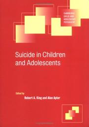 Front cover of Suicide in children and adolescents by Robert A. King