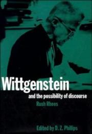 Front cover of Wittgenstein and the Possibility of Discourse by Rush Rhees