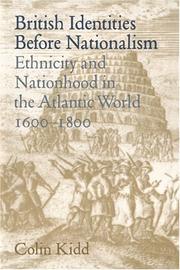 Front cover of British Identities before Nationalism by Colin Kidd