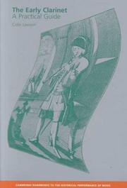 Cover of The early clarinet by Colin Lawson