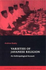 Front cover of Varieties of Javanese religion by Andrew Beatty