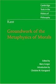 Front cover of Groundwork of the metaphysics of morals by Immanuel Kant