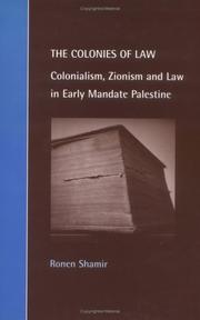 Cover of The Colonies of Law by Ronen Shamir