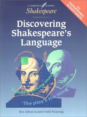 Cover of Discovering Shakespeare's language by Rex Gibson