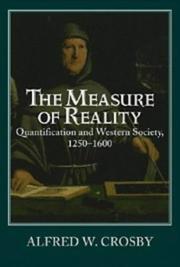 Cover of The measure of reality by Alfred W. Crosby