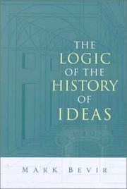 Front cover of The Logic of the History of Ideas by Mark Bevir