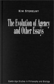 Front cover of The Evolution of Agency and Other Essays (Cambridge Studies in Philosophy and Biology) by Kim Sterelny