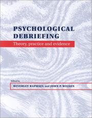 Cover of Psychological debriefing by Beverley Raphael