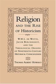 Front cover of Religion and the Rise of Historicism by Thomas Albert Howard