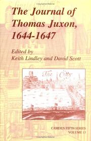 Front cover of The journal of Thomas Juxon, 1644-1647 by Thomas Juxon