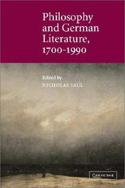 Front cover of Philosophy and German literature, 1700-1990 by Nicholas Saul