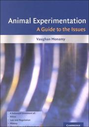 Cover of Animal Experimentation by Vaughan Monamy