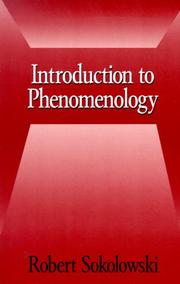 Front cover of Introduction to Phenomenology by Robert Sokolowski