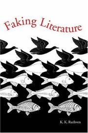 Cover of Faking literature by K. K. Ruthven