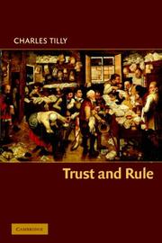 Front cover of Trust and Rule (Cambridge Studies in Comparative Politics) by Charles Tilly