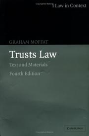 Cover of Trusts law by Graham Moffat
